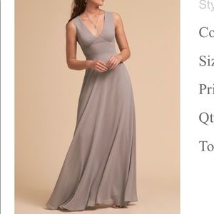 BHLDN Capulet Bridesmaid Dress in Gray